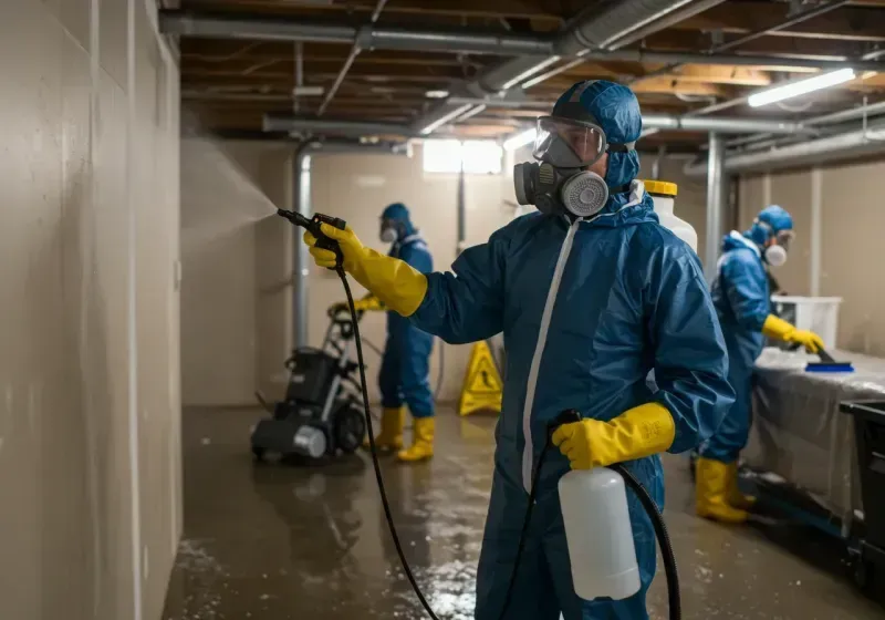 Basement Sanitization and Antimicrobial Treatment process in Thornton, IL