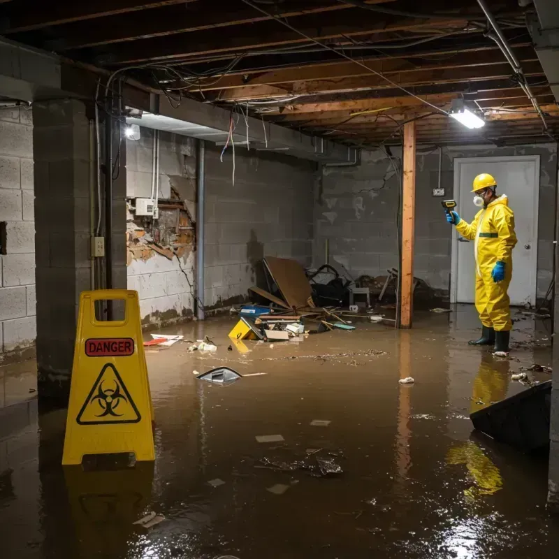 Flooded Basement Electrical Hazard in Thornton, IL Property